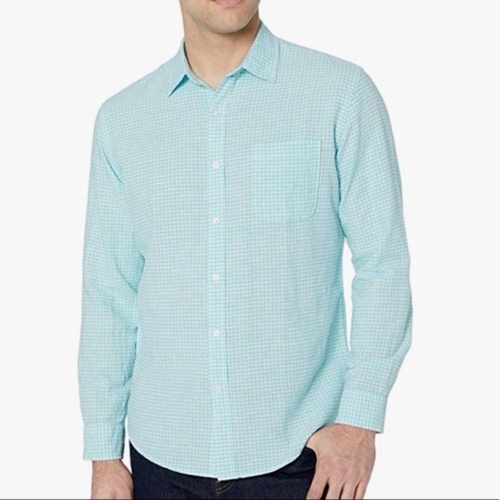 Amazon Essentials Men's Regular-Fit Long-Sleeve Linen Cotton Shirt